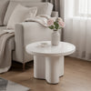 Jeny Side End Table | 24" Round Top w Pedestal Base | Light Gray