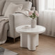 Jeny Side End Table | 24" Round Top w Pedestal Base | Light Gray