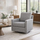 Frey Swivel Accent Chair | Straight Arms | Pewter Gray Next Gen Nuvella