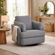 Alya Swivel Power Reclining Chair | 2 Bolster Pillows | Gray Nuvella
