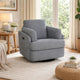 Alya Swivel Power Reclining Chair | 2 Bolster Pillows | Gray Nuvella