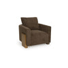 Tinz Accent Armchair | Chocolate Brown Polyester Seat & Reversible Back
