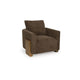 Tinz Accent Armchair | Chocolate Brown Polyester Seat & Reversible Back