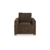 Tinz Accent Armchair | Chocolate Brown Polyester Seat & Reversible Back