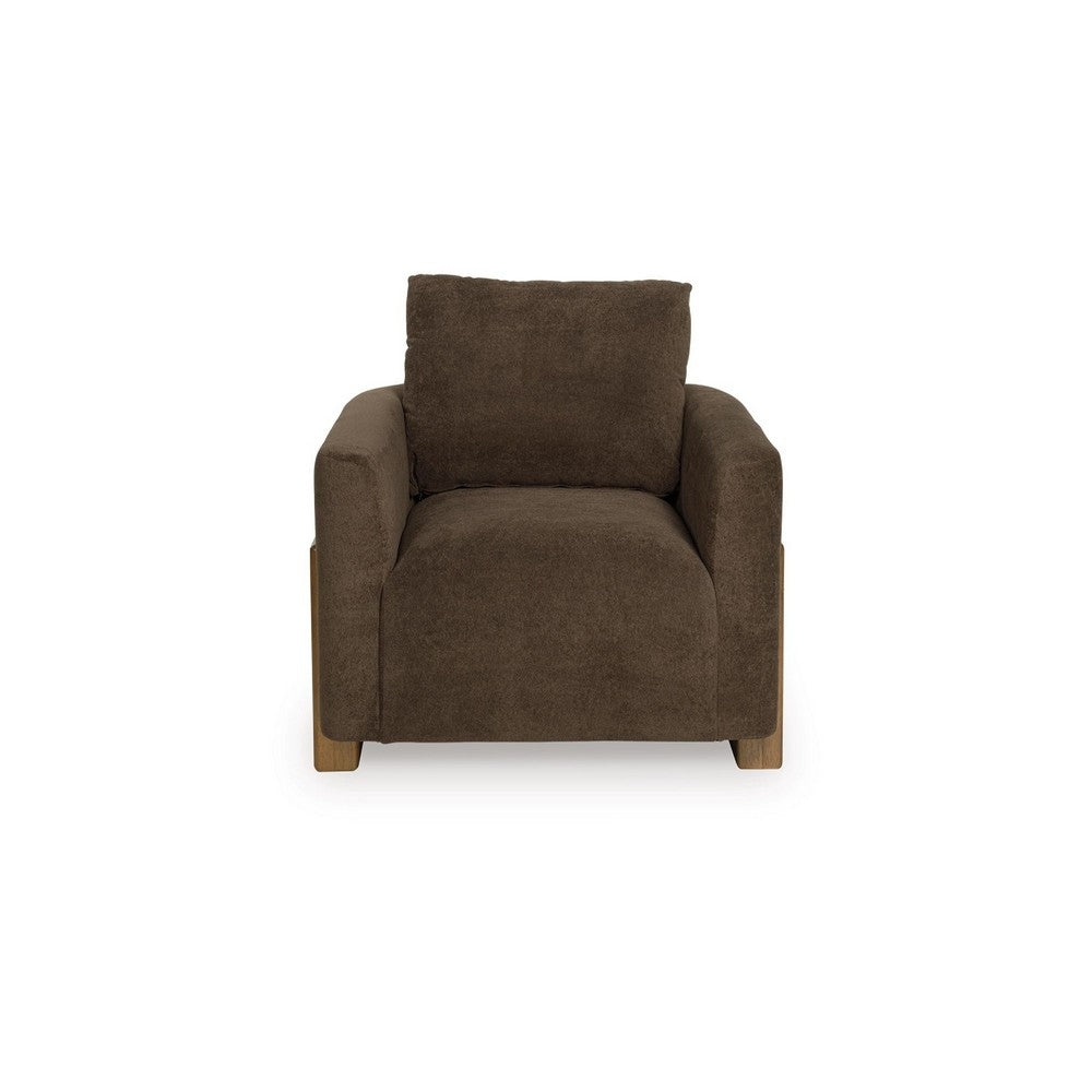 Tinz Accent Armchair | Chocolate Brown Polyester Seat & Reversible Back