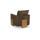Tinz Accent Armchair | Chocolate Brown Polyester Seat & Reversible Back