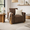 Tinz Accent Armchair | Chocolate Brown Polyester Seat & Reversible Back