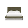 Lina Full Size Bed w Sage Green Polyester Upholstery | Tapered Legs