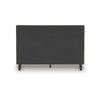 Lina Full Size Bed w Sage Green Polyester Upholstery | Tapered Legs