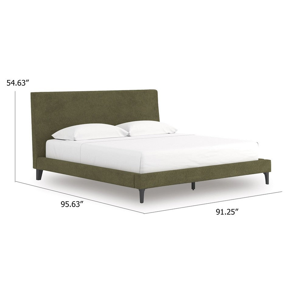 Riny California King Size Bed w Ivory Next Gen Nuvella Upholstery
