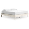 Soca King Platform Bed | Whitewashed Oak Grain Low Profile Plywood Base