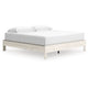 Soca King Platform Bed | Whitewashed Oak Grain Low Profile Plywood Base