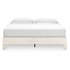 Soca King Platform Bed | Whitewashed Oak Grain Low Profile Plywood Base