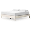 Soca King Platform Bed | Whitewashed Oak Grain Low Profile Plywood Base