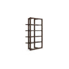 Kemu Modern Bookcase | 4 Open Shelves | 76" Rustic Dark Brown Wood