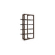 Kemu Modern Bookcase | 4 Open Shelves | 76" Rustic Dark Brown Wood
