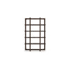 Kemu Modern Bookcase | 4 Open Shelves | 76" Rustic Dark Brown Wood