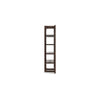 Kemu Modern Bookcase | 4 Open Shelves | 76" Rustic Dark Brown Wood
