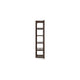 Kemu Modern Bookcase | 4 Open Shelves | 76" Rustic Dark Brown Wood