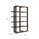 Kemu Modern Bookcase | 4 Open Shelves | 76" Rustic Dark Brown Wood