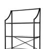 Meu Bookcase with 5 Clear Glass Shelves | 72" Antique Black Metal