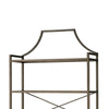 Gey Bookcase with 5 Clear Glass Shelves | 72" Antique Bronze Metal Frame