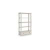 Lea Bookcase with 4 Shelves & Storage Drawer | 75" Antique White