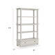 Lea Bookcase with 4 Shelves & Storage Drawer | 75" Antique White