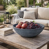 Mio Decorative Accessory Bowl | 16" Round Distressed Blue Terracotta