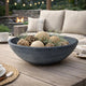 Mio Decorative Accessory Bowl | 16" Round Distressed Blue Terracotta