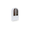 Deno Accent Curio Cabinet | 2 Arched Glass Doors | 74" White