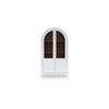 Deno Accent Curio Cabinet | 2 Arched Glass Doors | 74" White
