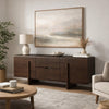 Kyi Accent Sideboard Cabinet | 2 Doors & Shelves | 63" Rich Brown