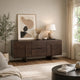 Kyi Accent Sideboard Cabinet | 2 Doors & Shelves | 63" Rich Brown