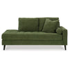 Bixy Right Arm Facing Corner Chaise | 2 Pillows | 75" Olive Green