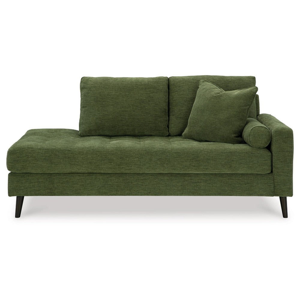 Bixy Right Arm Facing Corner Chaise | 2 Pillows | 75" Olive Green