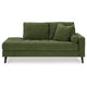 Bixy Right Arm Facing Corner Chaise | 2 Pillows | 75" Olive Green