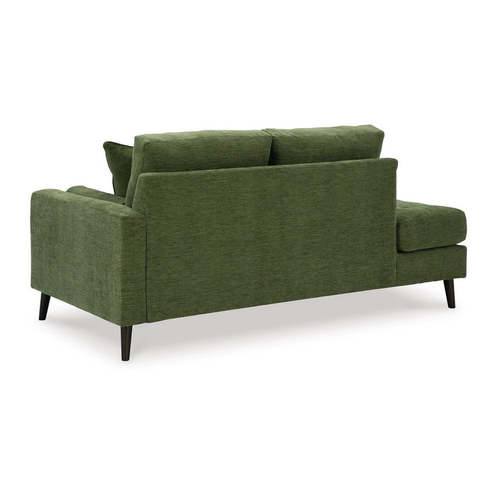 Bixy Right Arm Facing Corner Chaise | 2 Pillows | 75" Olive Green
