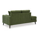 Bixy Right Arm Facing Corner Chaise | 2 Pillows | 75" Olive Green
