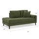 Bixy Right Arm Facing Corner Chaise | 2 Pillows | 75" Olive Green