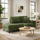 Bixy Right Arm Facing Corner Chaise | 2 Pillows | 75" Olive Green
