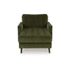 Pir Lounge Chaise | Cozy Olive Green Tufted Velvet Upholstery 64"