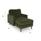 Pir Lounge Chaise | Cozy Olive Green Tufted Velvet Upholstery 64"