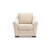 Jimy Sofa Armchair | Flared Arms & Reversible Cushions | Ivory Polyester