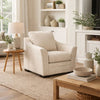 Jimy Sofa Armchair | Flared Arms & Reversible Cushions | Ivory Polyester