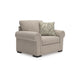 Mecy Oversized Armchair | 1 Pillow | Rolled Arms | Heather Beige Chenille