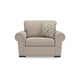 Mecy Oversized Armchair | 1 Pillow | Rolled Arms | Heather Beige Chenille