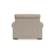 Mecy Oversized Armchair | 1 Pillow | Rolled Arms | Heather Beige Chenille