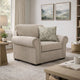 Mecy Oversized Armchair | 1 Pillow | Rolled Arms | Heather Beige Chenille