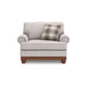 Fema Oversized Armchair | 1 Pillow | Rolled Arms | Sandstone Gray Chenille